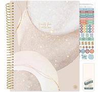bloom daily planners Planificador académico 2025-2026 (8.5 x 11 pulgadas) (julio de 2025 a julio de 2026) - Organizador estético semanal y mensual con calcomanías - Beige cepillado