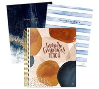 bloom daily planners Planificador y calendario para profesores de año académico sin fechas, libro organizador de 7 períodos con cubierta esmerilada (9 x 11 pulgadas) (cubierta intercambiable)