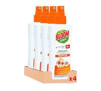 Bloom Derm Loción Tropical (4 x 100 ml), loción antimosquitos contra mosquitos (incluido el mosquito tigre) y garrapatas, repelente de mosquitos transmisores de enfermedades tropicales