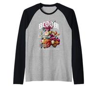 Bloom Dream Life Floral Nature Quote Camiseta Manga Raglan
