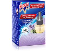 Bloom Eléctrico Líquido Recambio Lavanda y Eucalipto, insecticida eléctrico para mosquitos común y tigre, 45 noches, eficacia probada
