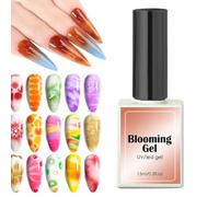 Bloom Gel Nail Polish, 15ml Spreading Effects Blooming Gel, Quick Drying Finger, Creative Nails Design Polishing, Smooth Application Varnish, Ideal for Salons, Manicure