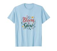 Bloom & Grow Floral Inspirador Camiseta, Hombre, Azul Bebé, L