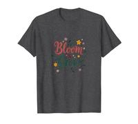 Bloom & Grow Floral Inspirador Camiseta, Hombre, Jaspeado Oscuro, XL
