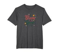 Bloom & Grow Floral Inspirador Camiseta, Hombre Tallas Grandes, Jaspeado Oscuro, 2X Alto