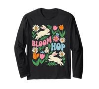 Bloom & Hop - Conejo de Pascua con diseño Floral de Primavera Manga Larga
