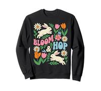 Bloom & Hop - Conejo de Pascua con diseño Floral de Primavera Sudadera