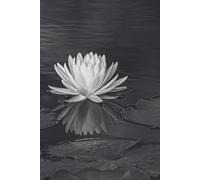 Bloom in Still Waters: Water Lily Journal: Floral Writing Notebook with Elegant Black & White Art Cover