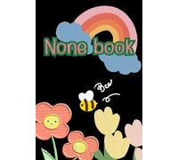 Bloom in the Dark: Black Floral Notebook with Bee & Rainbow | 6x9 Lined Journal for Creativity and Inspiration