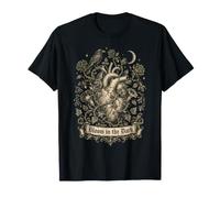 Bloom in The Dark Gothic Anatómico Corazón Raven Goth Girl Camiseta