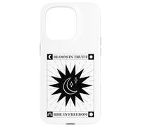 Bloom In Truth - Rise In Freedom (gráfico Boho Sun and Moon Graphic) Carcasa para iPhone 15 Pro