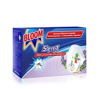 Bloom Insecticida Eléctrico Líquido Lavanda y Eucalipto (1 aparato + 2 recambios), insecticida eléctrico para mosquitos común y tigre, tecnología doble eficacia
