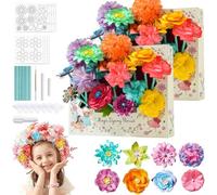 Bloom Joy Magic Petal Flower Kit, Bloomjoy Magic Petal Flower Art Kit, DIY Paper Craft Flowers Creative Toys, Dyed Flowers DIY Materials, 3D Bouquet Blossoms Arts & Crafts Fantasy Art(2SET)