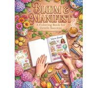 Bloom & Manifest: A Vision Board Coloring Book: Cute Minimalist Line Art for Mindfulness and Positive Vibes | Empowering Affirmations & Vision Board Kit for Adults & Teens