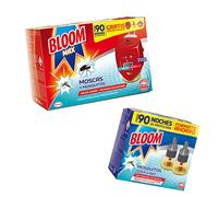 Bloom Max Insecticida Eléctrico Líquido (1 Aparato + 4 Recambios) - Repelente de Alta Potencia contra Mosquitos Común, Tigre y Moscas, Fórmula Concentrada Sin Perfume