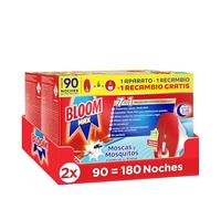 Bloom Max Insecticida Eléctrico Líquido (2 aparatos + 4 recambios), insecticida eléctrico, antimosquitos eléctrico contra mosquitos común y tigre y moscas