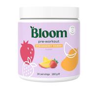Bloom Nutrition Mezcla de bebida preentrenamiento con beta alanina, ginseng y L-tirosina, extracto de té verde, cafeína, mezcla de aminoácidos, polvo sin azúcar, mango y fresa