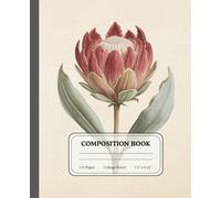 Bloom of Strength | College Ruled Writing Notebook | Vintage Protea Journal | Gift for Students & Creatives: A bold and inspiring floral stationary that embodies resilience and natural beauty.
