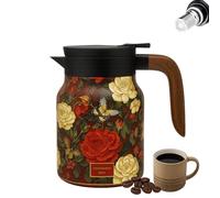Bloom on Hotpot - Tetera de 800 ml/1000 ml, equipada con un fino colador de té, mantiene el calor de 6 a 12 horas, ideal para el hogar, la oficina o el té de la tarde (E, 1000 ml)