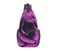 Bloom Rose Flower Cartoon Sea Fish Sling Bag, Mochila de Hombro Paquete de Pecho Causal Crossbody Daypack para Mujeres Hombres Senderismo Viajes