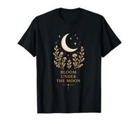 Bloom Under The Moon Celestial Botanical Asthetic Design Camiseta
