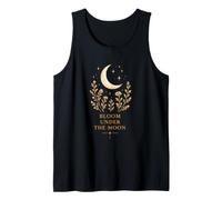 Bloom Under The Moon Celestial Botanical Asthetic Design Camiseta sin Mangas