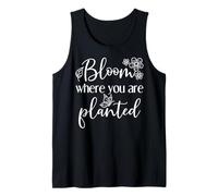 Bloom Where You Are Planted Christian Floral Inspirational Camiseta sin Mangas