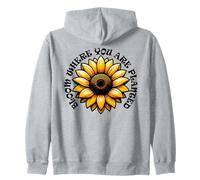Bloom Where You Are Planted Girasol Diseño Inspirador Sudadera con Capucha