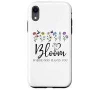 Bloom Where You Are Planted God Quote Bible Verse Christian Carcasa para iPhone XR