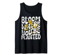 Bloom Where You Are Planted Nature Cita Floral Motivacional Camiseta sin Mangas