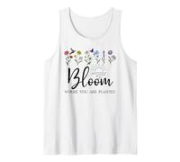 Bloom Where You Are Planted Wildflower Christian Bible Verse Camiseta sin Mangas