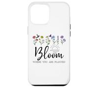 Bloom Where You Are Planted Wildflower Christian Bible Verse Carcasa para iPhone 12 Pro MAX