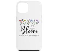 Bloom Where You Are Planted Wildflower Christian Bible Verse Carcasa para iPhone 13