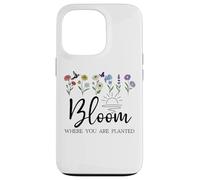 Bloom Where You Are Planted Wildflower Christian Bible Verse Carcasa para iPhone 13 Pro