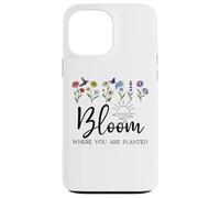 Bloom Where You Are Planted Wildflower Christian Bible Verse Carcasa para iPhone 13 Pro MAX