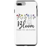 Bloom Where You Are Planted Wildflower Christian Bible Verse Carcasa para iPhone 7 Plus/8 Plus