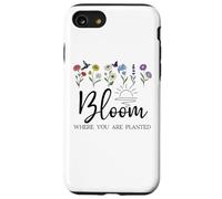 Bloom Where You Are Planted Wildflower Christian Bible Verse Carcasa para iPhone SE (2020) / 7/8