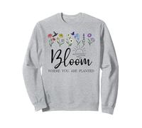 Bloom Where You Are Planted Wildflower Christian Bible Verse Sudadera