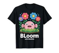 Bloom with Blobfish Lindo Diseño Floral Blobfish Camiseta