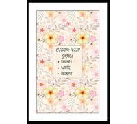 BLOOM WITH GRACE - DREAM | WRITE | REPEAT: Elegant Floral Notebook for Journaling, Goal Setting, Note-Taking, and Personal Reflection