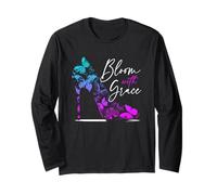 Bloom With Grace - Gráfico Vintage Mariposas Tacones Altos Manga Larga