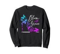 Bloom With Grace - Gráfico Vintage Mariposas Tacones Altos Sudadera