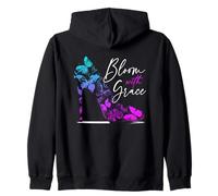 Bloom With Grace - Gráfico Vintage Mariposas Tacones Altos Sudadera con Capucha