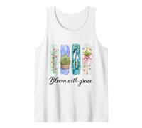 Bloom with Grace Pastel Jardín Flores Arte Camiseta sin Mangas