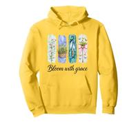 Bloom with Grace Pastel Jardín Flores Arte Sudadera con Capucha