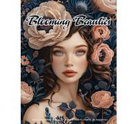 Blooming Beauties - Grayscale Portraits of Women and Flowers in Harmony Coloring Book