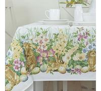 Blooming Bunnies Mantel de Pascua a Prueba de derrames para Uso en Interiores y Exteriores