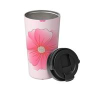Blooming Carnations lleva una taza de café aislada. Elegante termo de 500 ml que mantiene las bebidas calientes durante horas, perfecto para café, té y mucho más.
