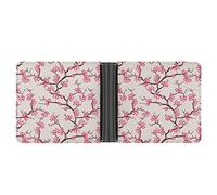 Blooming Cherry Blossom - Cartera personalizada con bloqueo RFID, billetera plegable delgada con bolsillo frontal, tarjetero de crédito para hombres y mujeres, Estilo:, Talla única, MHXYZHW