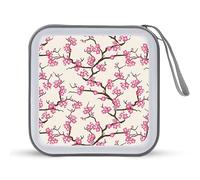 Blooming Cherry Blossom - Divertida funda organizadora para CD con capacidad para 40 DVD, para coche, hogar, viajes